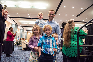 Michael Powell had help announcing his match to a general surgery residency at East Tennessee State University from his kids: Elisha, Abishai, Elia-Lynn and youngest Amitai.