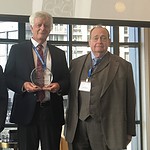 Larry Cornett, Ph.D. (center),received the W. Fred Taylor Ph.D. Award at a ceremony in Washington, D.C., here with Prakash Nagarkatti, Ph.D., (left), chair of the EPSCoR/IDeA Foundation, and Taylor.