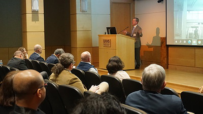 UAMS Chancellor Cam Patterson, M.D., MBA, said having a great team is the key to success as an entrepreneur.