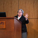 Karen E. Wickersham, Ph.D., RN, talks about cancer survivorship as part of the Dalme-Rickel Visiting Lectureship in Oncology/Community Health.