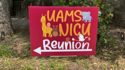 2023 UAMS NICU Reunion sign