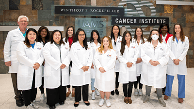 Group of medical students standing together