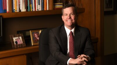 Becker’s Hospital Review named Cam Patterson, M.D., MBA, the chancellor of the University of Arkansas for Medical Sciences (UAMS) and CEO of UAMS Health, as one of its 2023 “Physician leaders to know.”