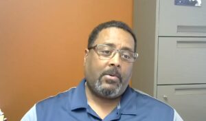 David Williams, assistant university registrar for veterans services, describes UAMS’ efforts to provide accommodations for his hearing loss.