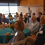 College of Nursing scholarship recipients and donors listen to a speaker during the reception.