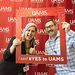 UAMS is hiring! Come check out our open positions at the June 8 Job Expo in Little Rock. Shown in photo: Bailey Snellgrove and Eric Balbo -- I said #YES to UAMS