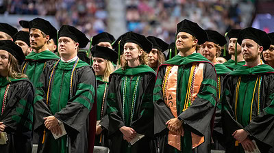 UAMS students take part in the May 18 commencement ceremony at Barton Coliseum in Little Rock.