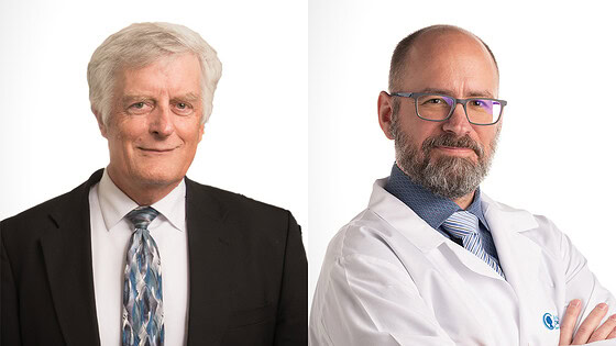 side by side portraits of Lawrence Cornett, Ph.D., and Colin Kay, Ph.D.