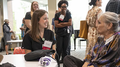 The College of Nursing reception offered an opportunity for donors to mingle with some of the students who benefit from scholarship assistance.