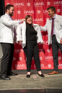 Lorna Outcalt receives white coat