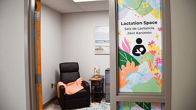 Photo of the lactation space at Center for Nonprofits at St. Mary’s