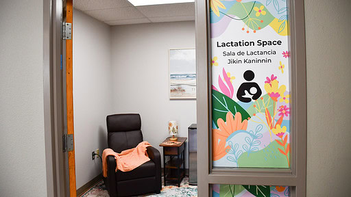 Photo of the lactation space at Center for Nonprofits at St. Mary’s