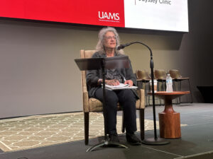 Elyn Saks, J.D., Ph.D., gives a first-hand account of living with schizophrenia at the conference.