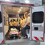 University students get a hands-on look at emergency medicine.