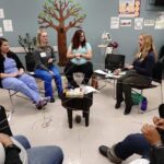 Women in a circle during a CenteringPregnancy meeting