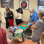 Medical professionals talk with high school students