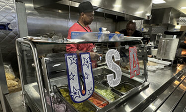 In recognition of the upcoming veterans day, UAMS Nutrition Services employees decorated the cafeteria.