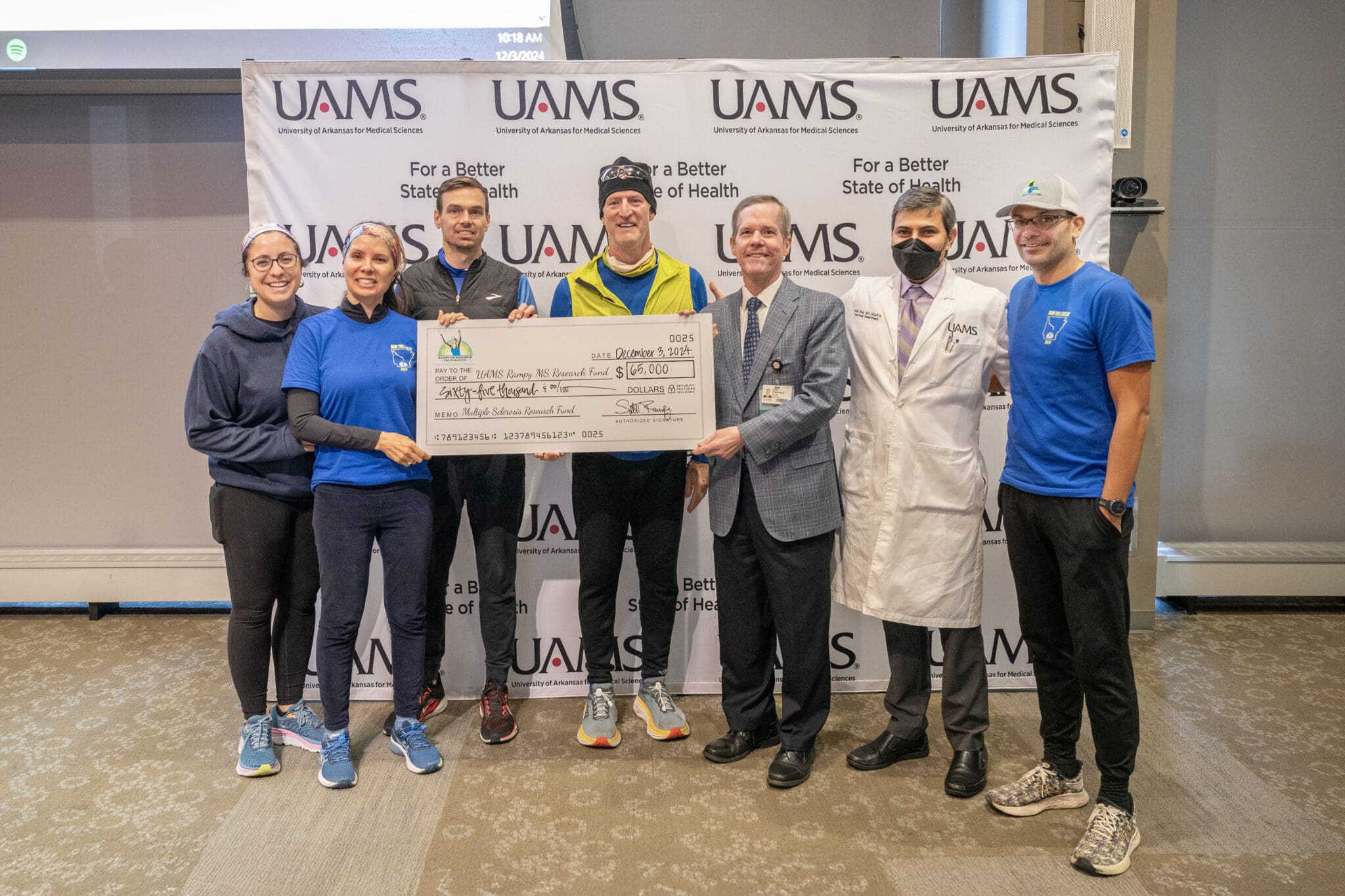 Rampy Foundation Relays $65,000 Donation to UAMS Department of ...