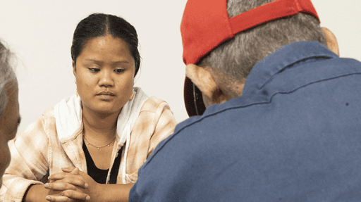 Woman registering for SNAP