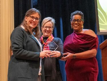 Taren Massey-Swindle, Ph.D., receives her award.