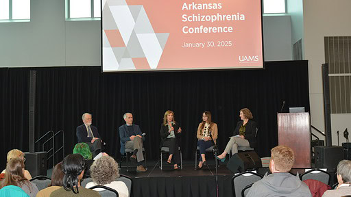 A panel of experts discuss psychosis symptoms and treatments during the UAMS Schizophrenia Conference in Northwest Arkansas