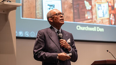 Andre Churchwell, professor of medicine in the Division of Cardiovascular Medicine at Vanderbilt University Medical Center, talks about the influence of his “initial mentors” — his parents Robert and Mary Churchwell.