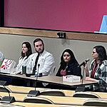 Health care students participate in a panel discussion