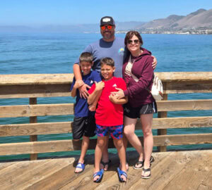 Jennifer Freeman (right) with her family.