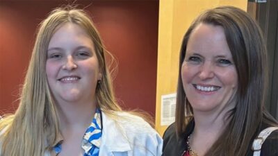Kaitlyn Horton, a third-generation graduate of the UAMS College of Nursing, is shown with her mother, Pamela Horton.