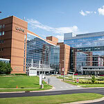 The front of the UAMS Medical Center is shown in this photo.