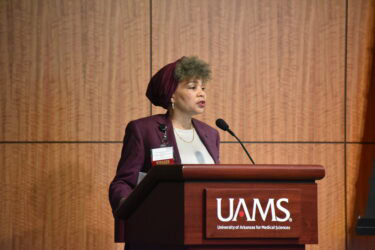 Regina Gibson, assistant professor in the College of Medicine’s Department of Geriatrics and program manager for the Opioid Prevention for Aging and Longevity Program at the UAMS Donald W. Reynolds Institute on Aging, speaks about safe alternatives to medication.