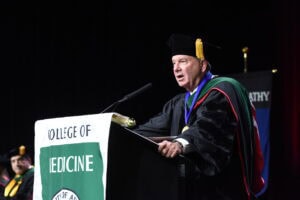 C. Lowry Barnes, M.D., UAMS chancellor, shares praise and advice.