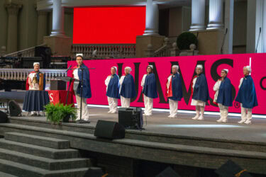 Members of the Arkansas Nurses Honor Guard welcomed the Class of 2026 into the profession, ringing a bell that symbolizes a nurse’s call to duty.