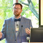 David Kelley, M.D., makes presentation