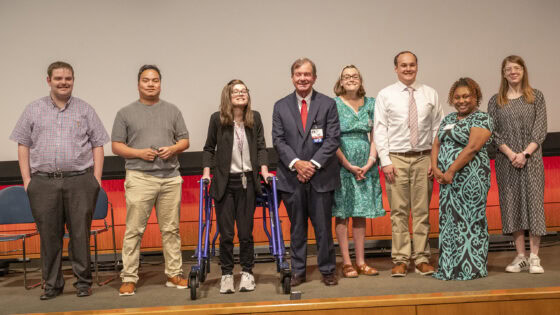 Applause, laughter, and heartfelt reflections filled the room May 7 as the University of Arkansas for Medical Sciences (UAMS) honored seven graduates of its Project SEARCH program.
