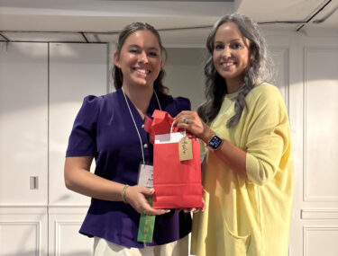 Incoming student Kaitlin Hobbs, left, was named a Dietetic Internship Scholarship recipient.