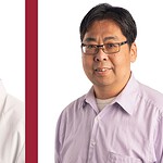 Paul Drew, left, will lead the study in collaboration with Ania Majewska, Ph.D., a professor at the University of Rochester Medical Center in New York, (not pictured) and Fang Zheng, Ph.D., right, a professor in the Department of Neuroscience at UAMS.