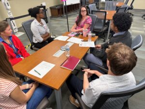 Shona Ray-Griffith, M.D., discusses her work with women with substance use disorders during a roundtable.