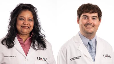 Namrata Dogra, M.D., and Benjamin Frazier, M.D., are shown in this image.