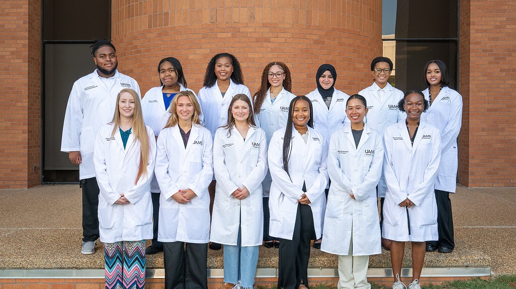 <p>The 2026 Summer Undergraduate Research Program class included Elijah Stanton, Bailey Kittrell, Chelsea Cliff, Ravyn Mays, Joumana Sanad, Amaya Hutchinson, Skylar Walls (top row). Brooke Garlington, Ava Lang, Elena Coleman, Erin James, Vivian Tran, Kaci Harris (bottom row).</p>
<div><a class="more" href="https://news.uams.edu/2026/08/04/graduate-schools-summer-program-offers-undergraduates-research-opportunities/group-photo-featured/">Read more</a></div>