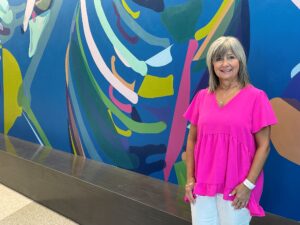 Miranda Curbow on a visit to The Orthopaedic and Spine Hospital for a checkup.