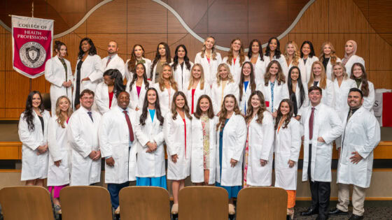 Members of the PA Class of 2026 gather on Aug. 21 after the Valediction for one last formal photo together.