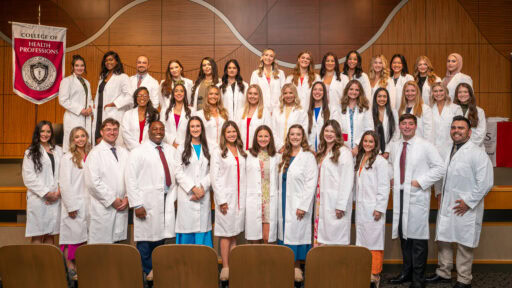 Members of the PA Class of 2026 gather on Aug. 21 after the Valediction for one last formal photo together.
