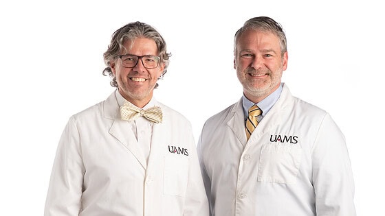 James ‘J.J.’ Tucker, M.D., (left) and Samuel Bledsoe, M.D., are joining UAMS.