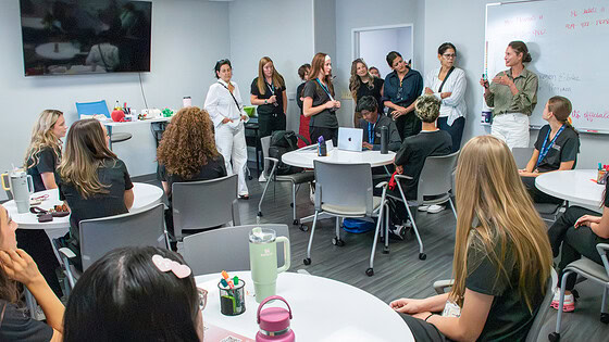 Board members from Members of the Every Mother Counts Board of Directors visit with members of the University of Arkansas for Medical Sciences (UAMS) Institute for Community Health Innovation and Ignite Professional Studies.