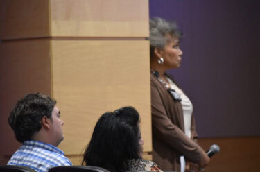 Faculty members from the UAMS College of Medicine’s Department of Geriatrics listen during a question-and-answer session at the Geriatrics Updates conference.