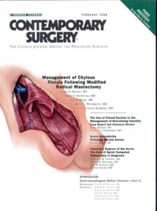 a picture of a Tribell-designed cover of Contemporary Surgery.