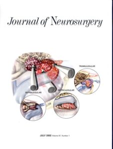a picture of one of Tribell's illustrations for the cover of Journal of Neurosurgery.